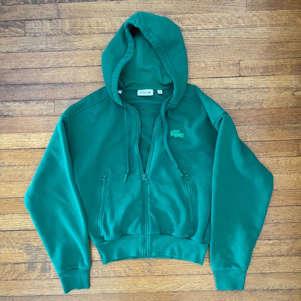 EUC - Lacoste Regular Fit Women's Tracksuit in Rocket Green Size 36 - Picture 2 of 16